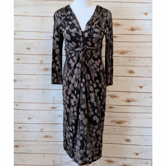 Boden Dresses & Skirts - Boden Wrap Jersey Dress Black Grey 6L